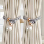 Lustrous Pearl Curtain Tie Back | 2 Pcs Set