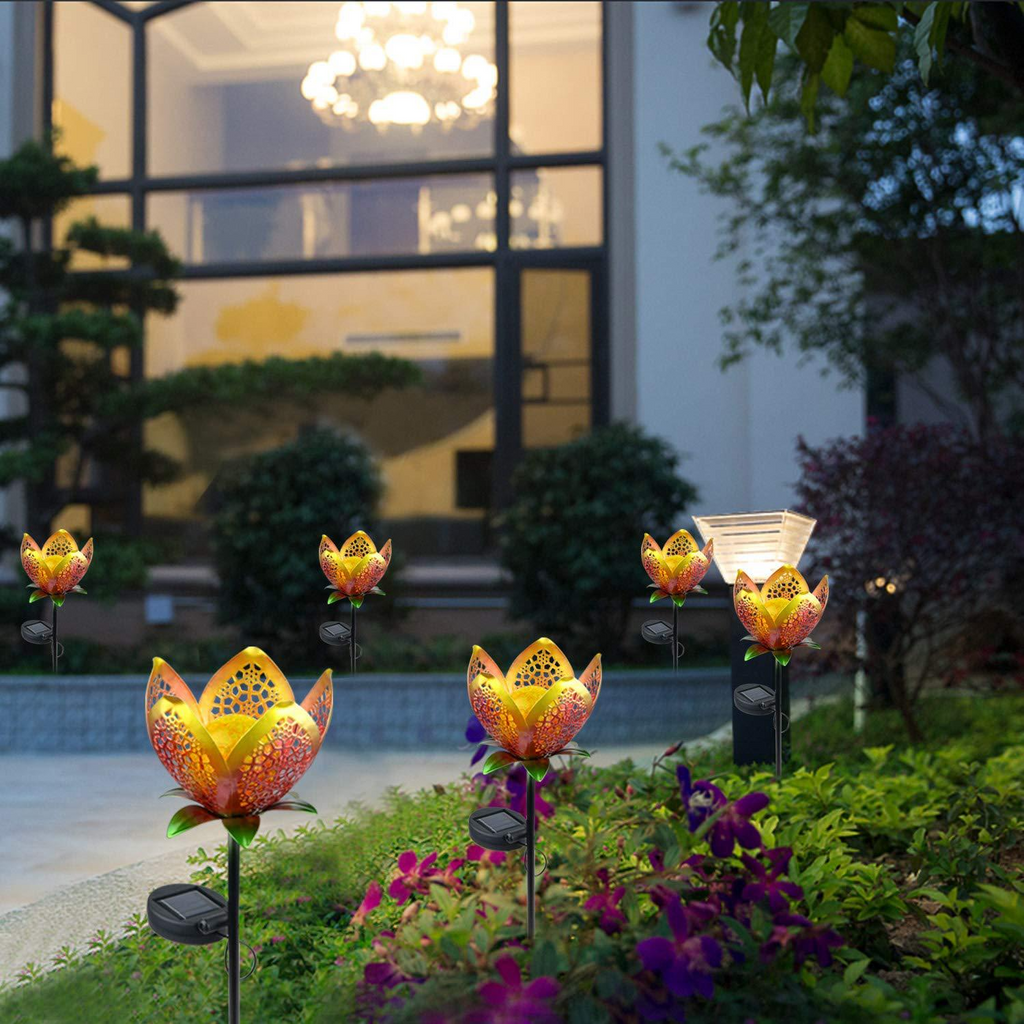 Solar Garden Light Lotus Flower – Decorative LED Outdoor Lighting for Garden and Yard