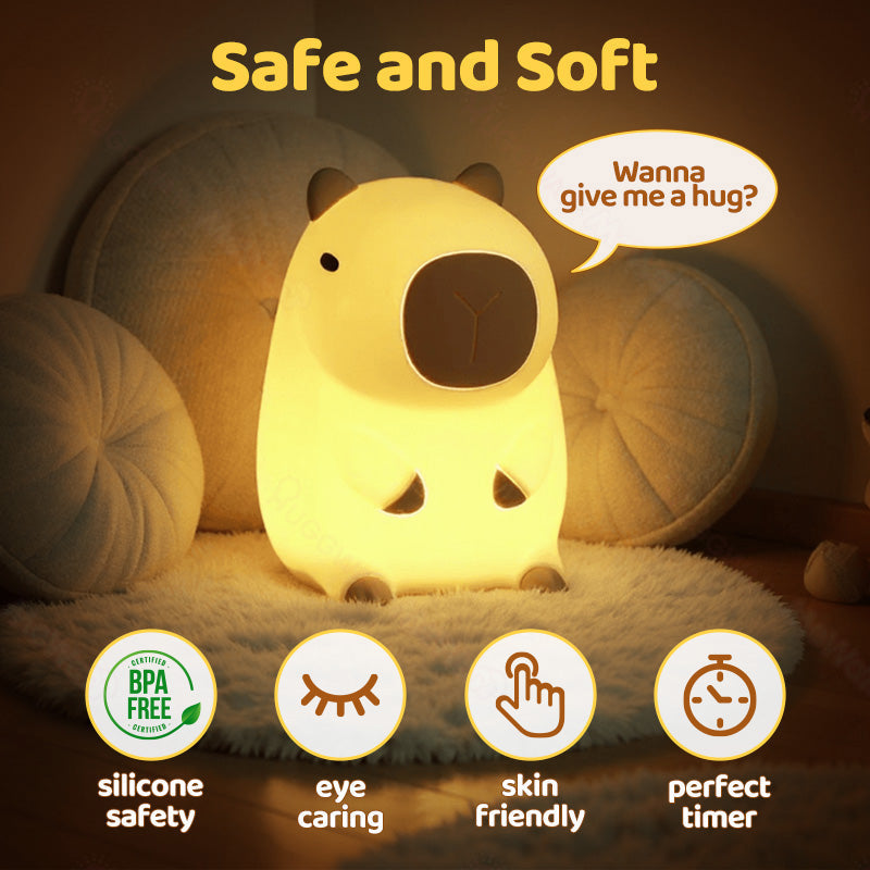 SquishBara | Capybara Squishy Night Light Ideal Gift for All Ages