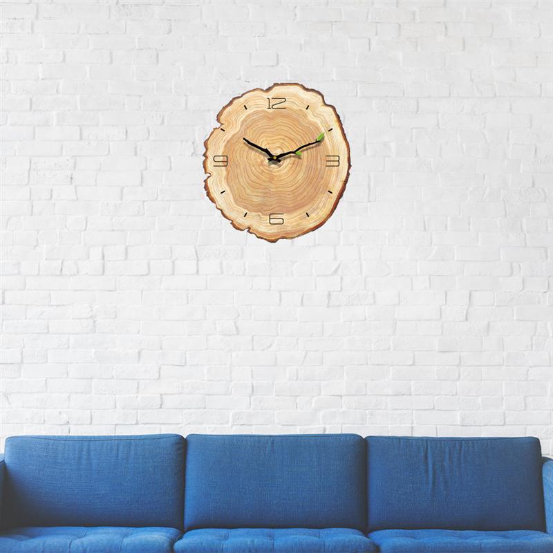 Wood Annual Rings Wall Clock