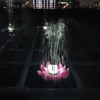 Lotus-shaped solar fountain pond decoration