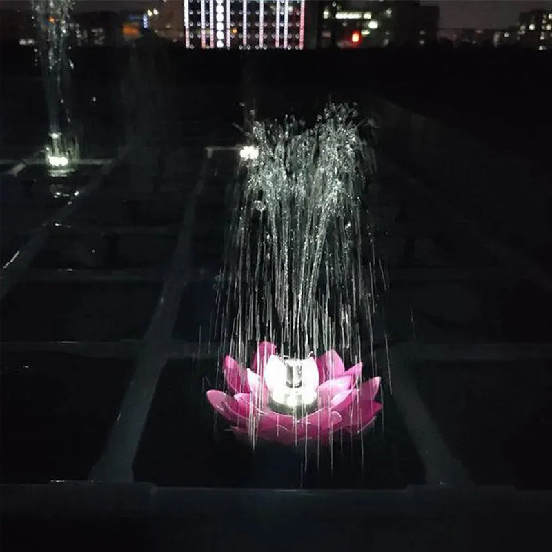 Lotus-shaped solar fountain pond decoration