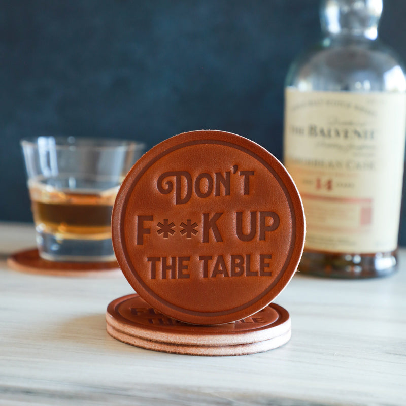 Funny Leather Coasters