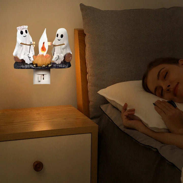 Ghost fire with flickering night light ️‍