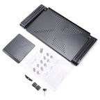 Adjustable Laptop Stand for Bed, Couch & Desk - Ergonomic Design with Cooling Function for Comfort and Productivity