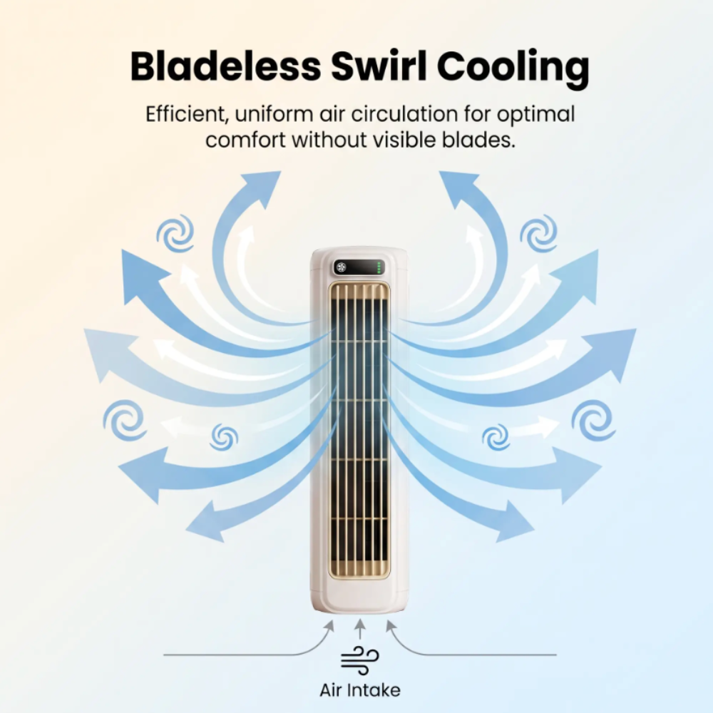 Wall-mounted cooling fan for kitchen use