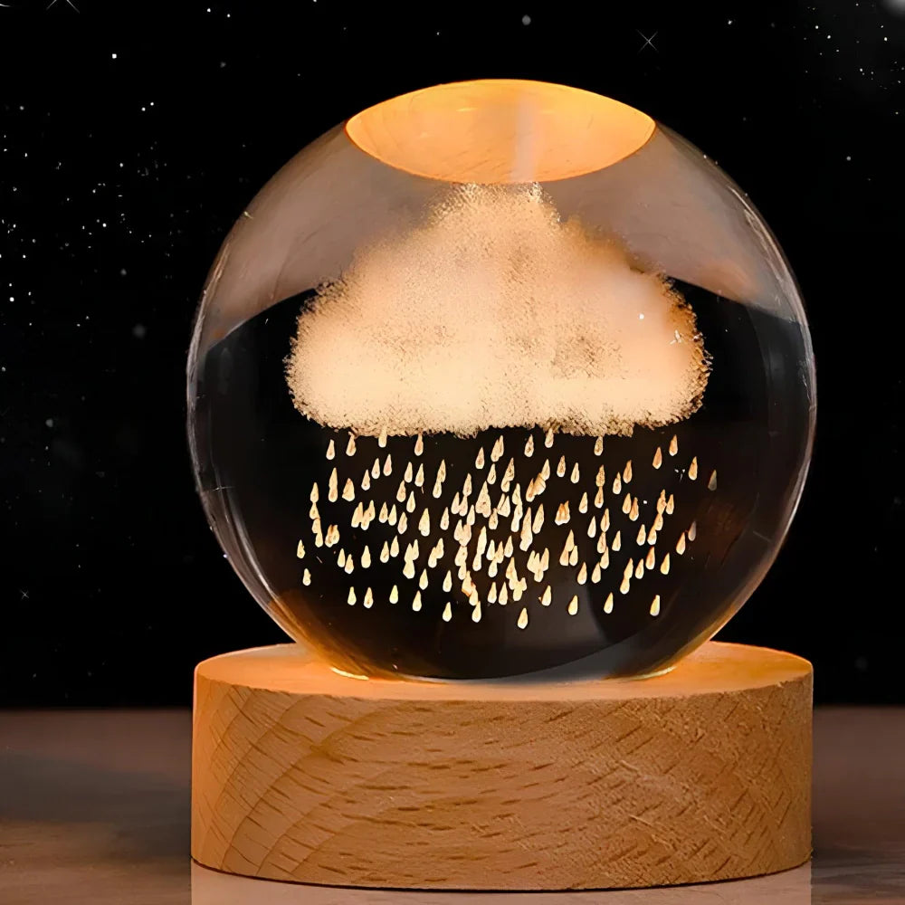 3D Engraved Crystal Ball - Celestia