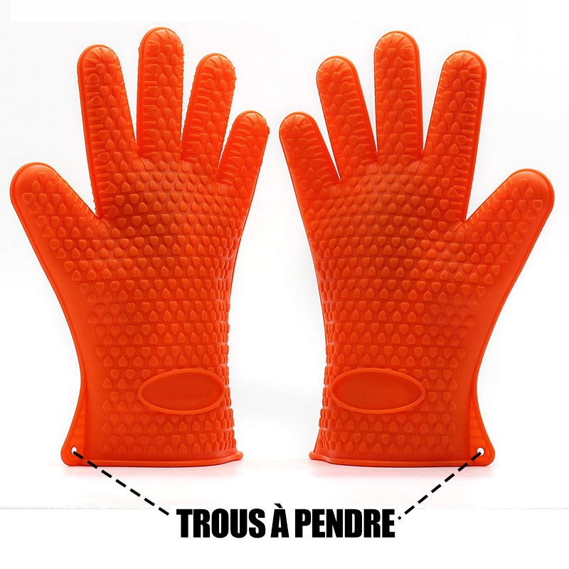 Silicone grips with heat resistance
