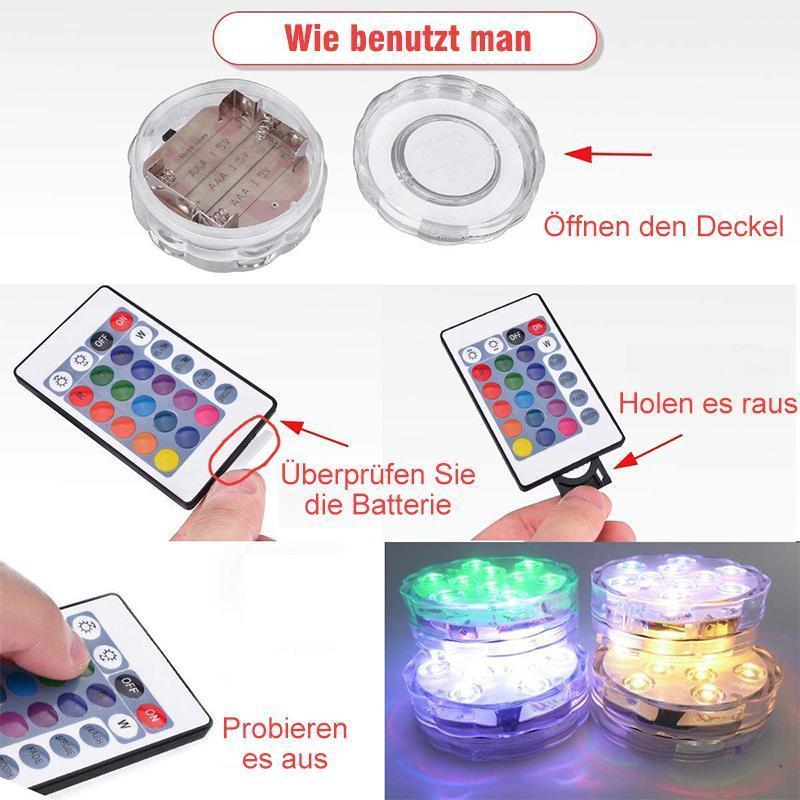 LED submersible light with remote control for the pool