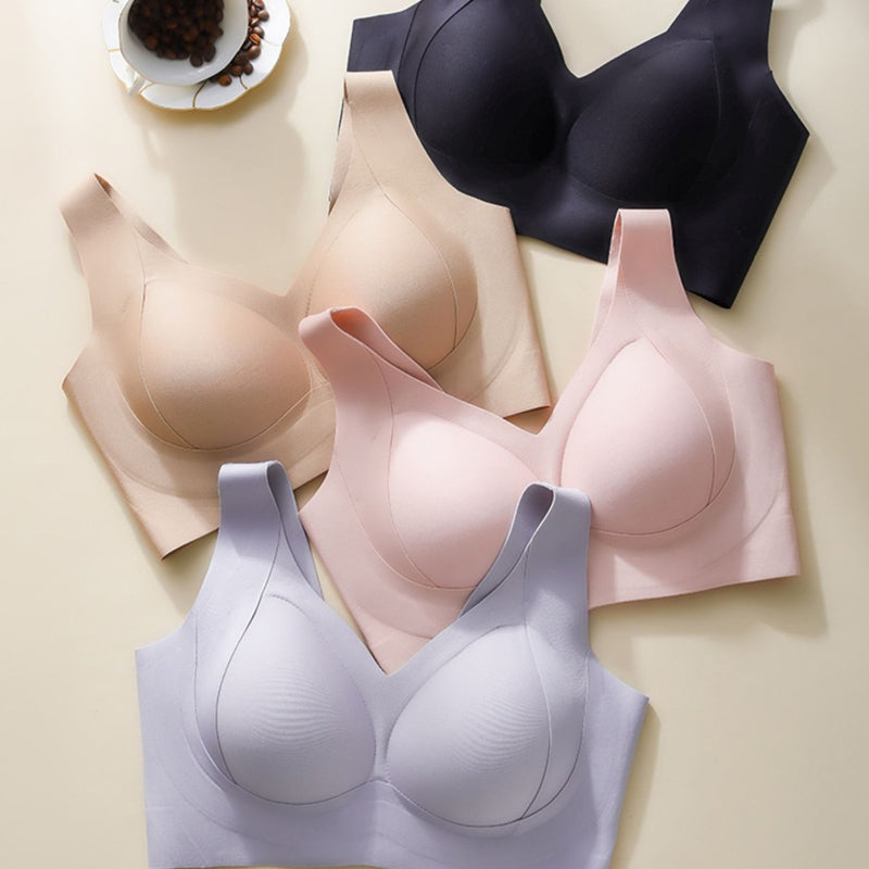Side protection and anti-sag wireless bra
