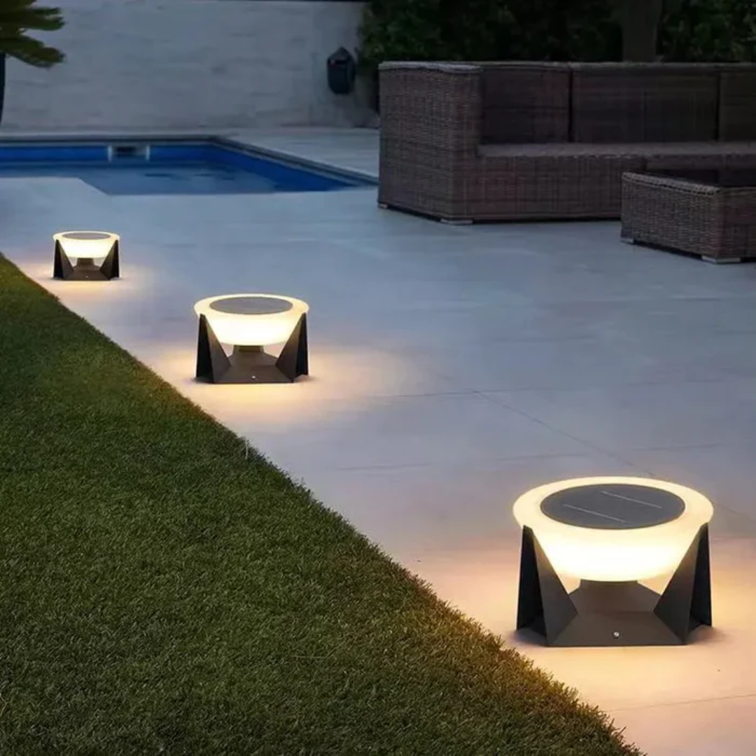 Stylish Solar-Powered Outdoor Lamp