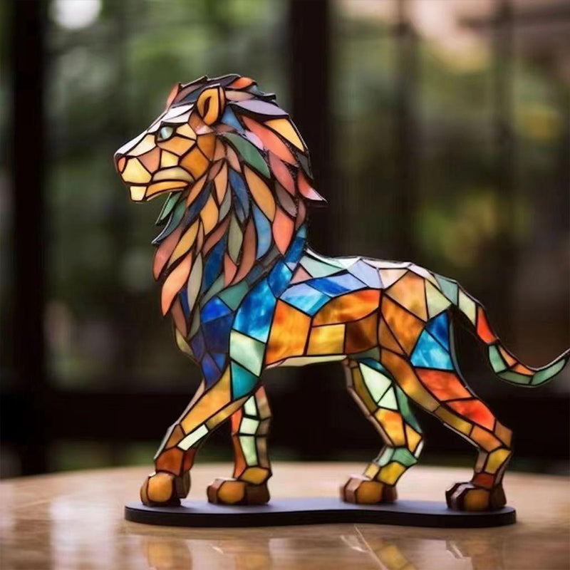 Wildlife Art with Base Wild Animal Desktop Decorations