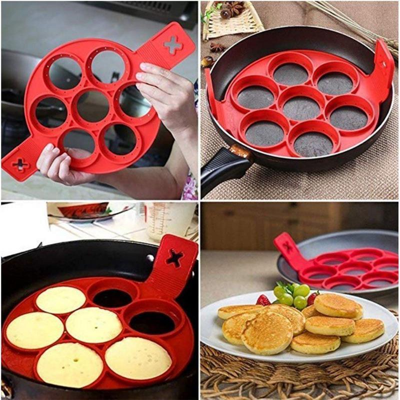 Non-stick silicone pancake mold ring