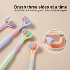 Three-sided toothbrush
