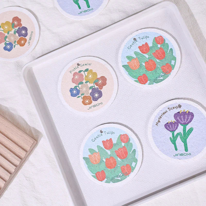 Kitchen flower print wood pulp cotton cloth