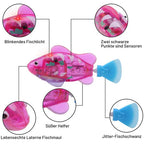 Electronic swimming fish with LED light