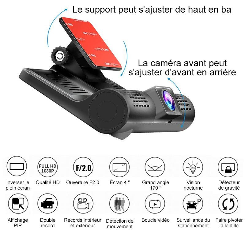 Tachograph with 3 HD lenses
