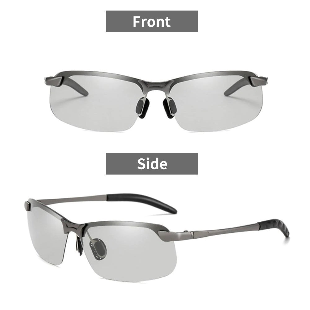 Photochromatic sunglasses with anti-glare polarized lenses
