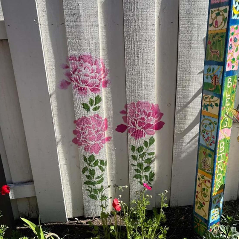 Large Flower Stencils for Garden Fence