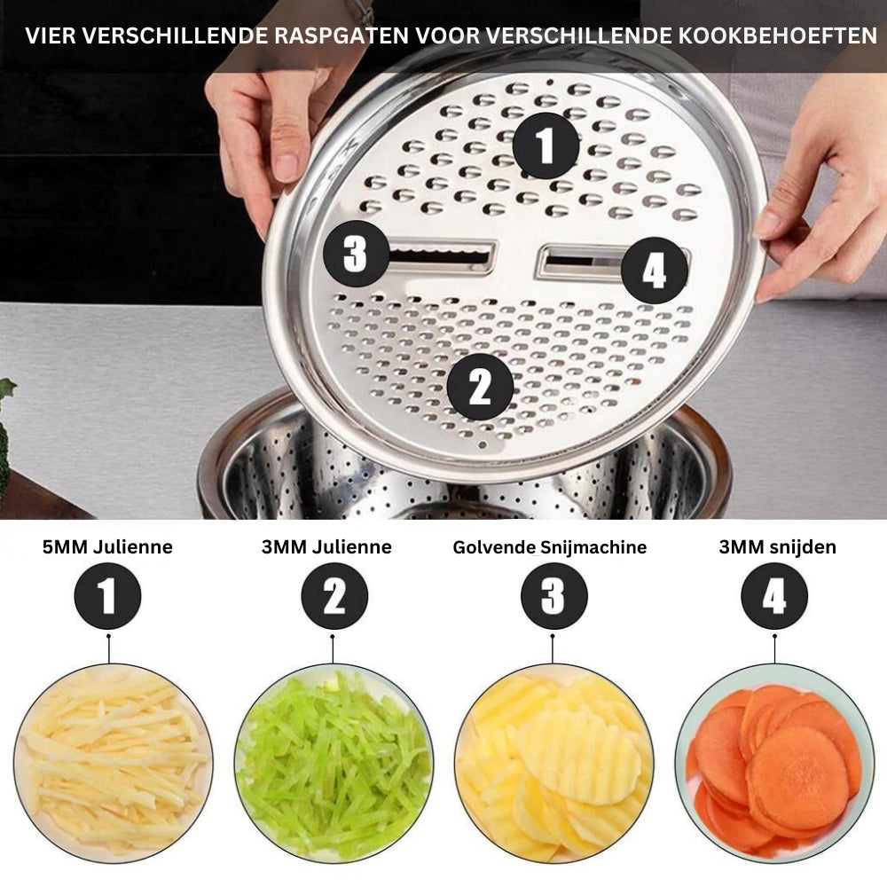 Master Chop - Stylish 3-in-1 Cutting Drawer made of stainless steel