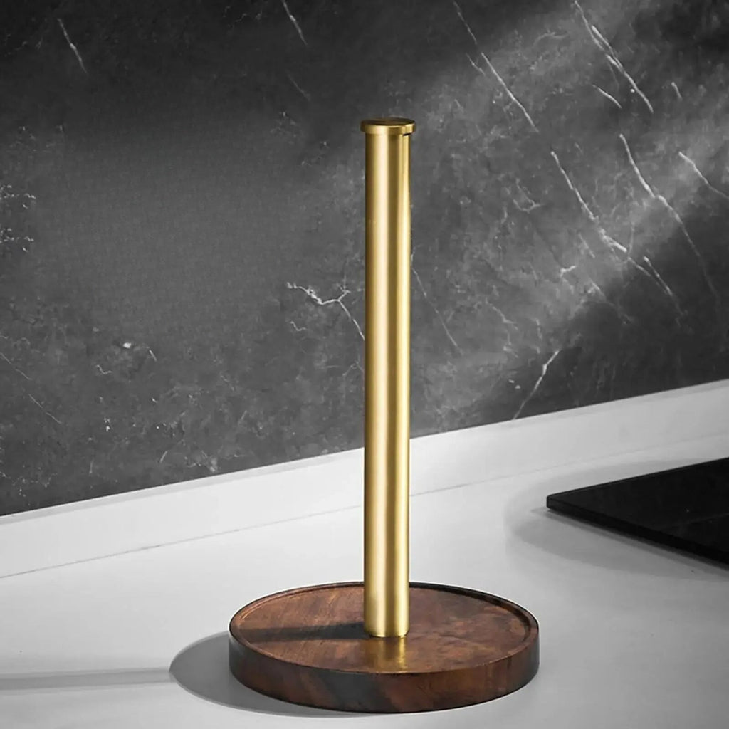 Marble paper towel holder – gold details for exceptional style