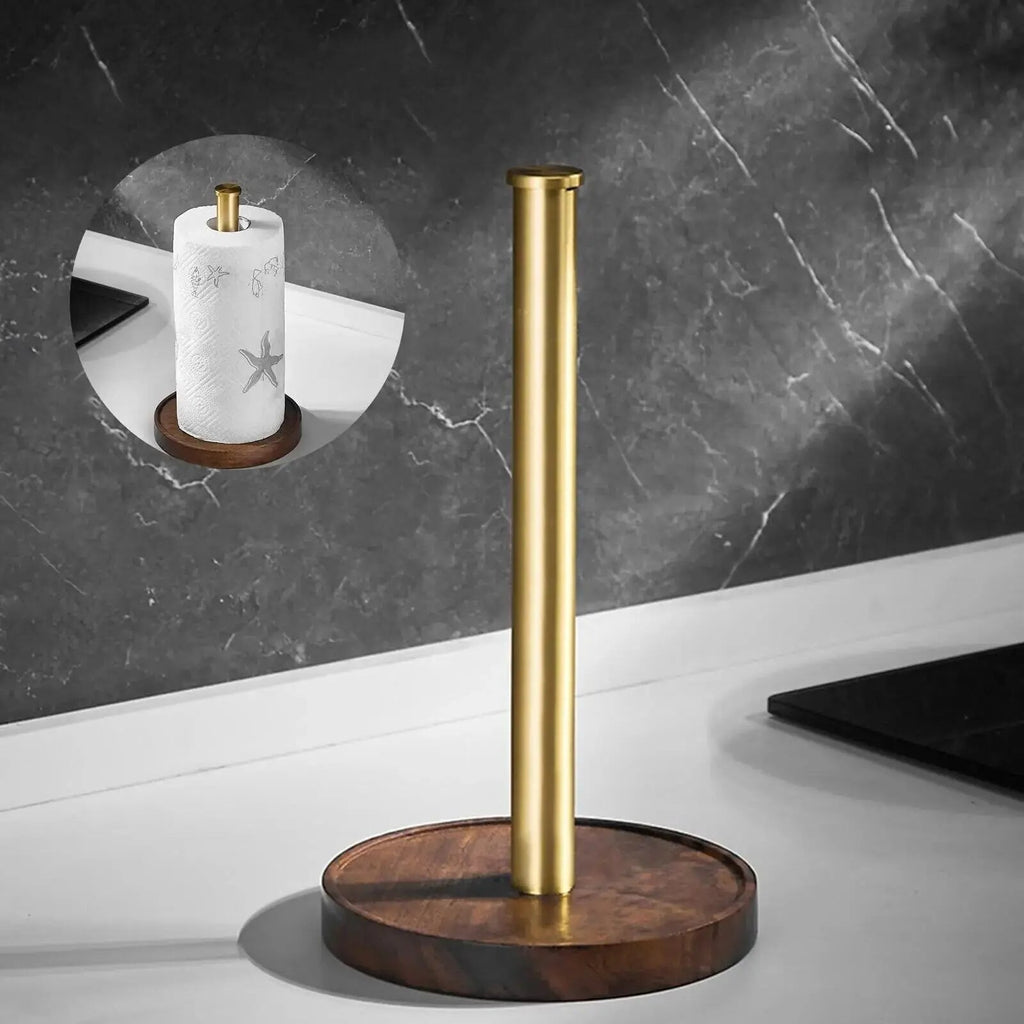 Marble paper towel holder – gold details for exceptional style