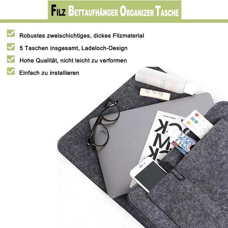 Felt Hanging Organizer Bag for Bed, Sofa, or Desk