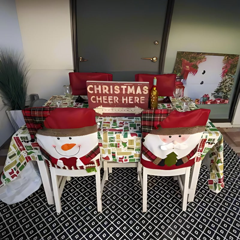 Cute Christmas themed chair covers