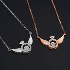 Angel Wing Rhinestone Necklace