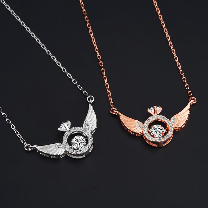 Angel Wing Rhinestone Necklace