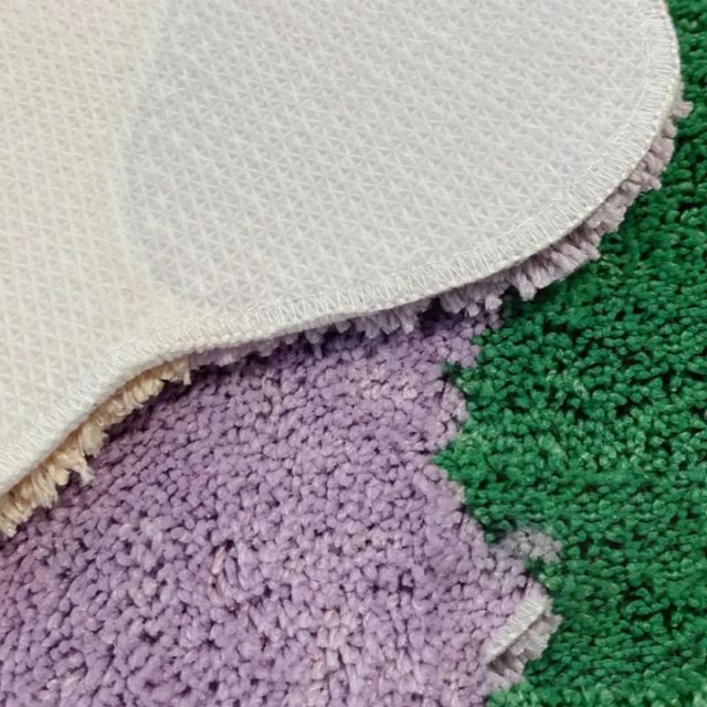 Abstract Color Block Rug made of Cotton-Polyester