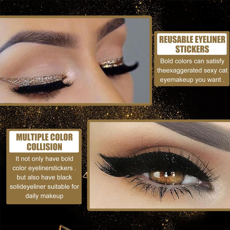 Reusable Eyeliner and Eyelash Stickers (4 Pairs)