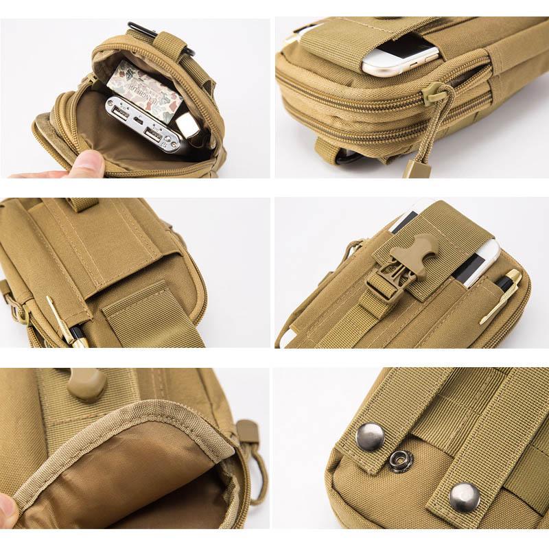 Water-resistant hip bag for men