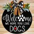 Wood Welcome Sign with Animals