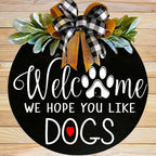 Wood Welcome Sign with Animals