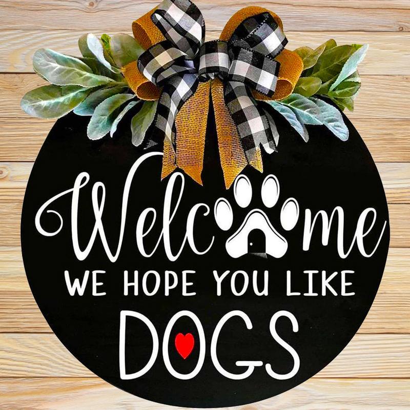 Wood Welcome Sign with Animals