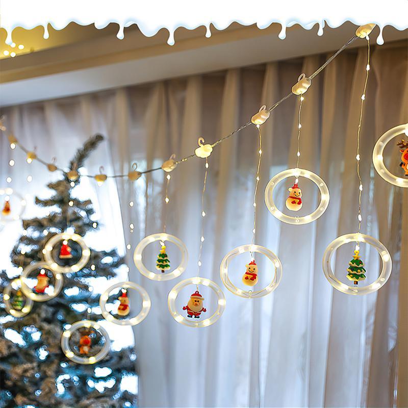 Christmas Curtain String Lights