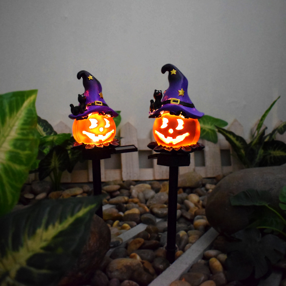 Halloween Solar Lights – Decorative LED Garden Lights with Pumpkin and Witch Designs