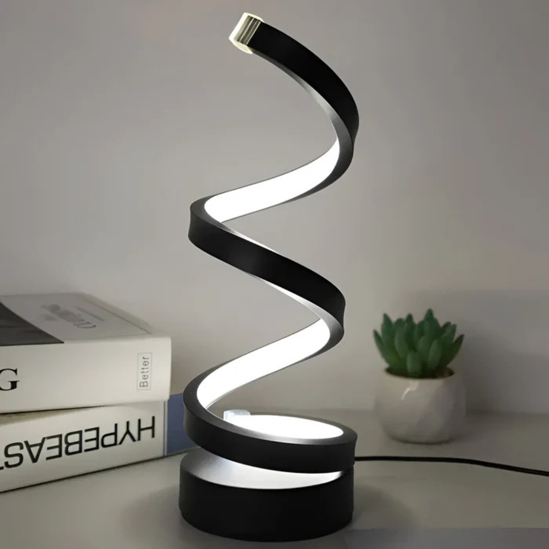 LED Table Lamp with Spiral Design