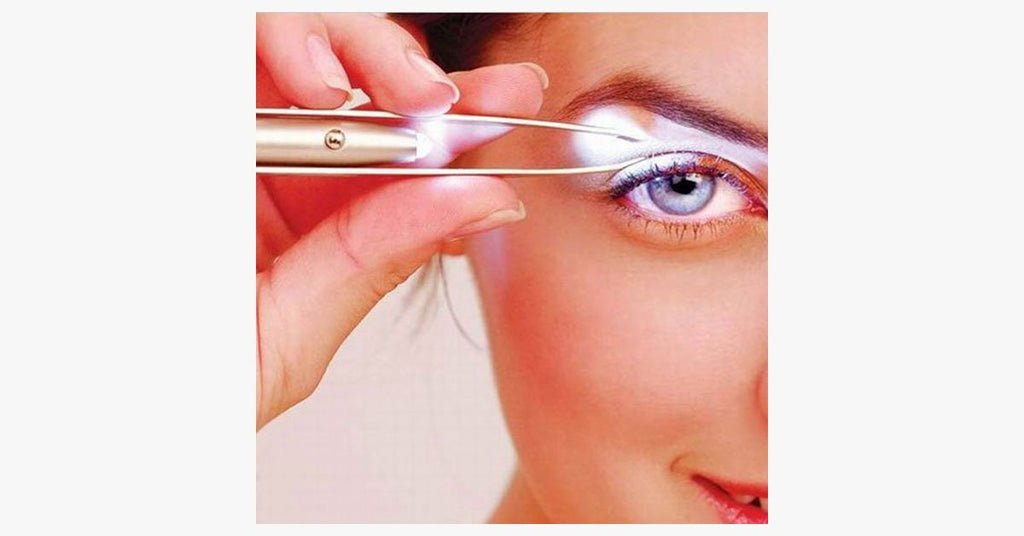 Tweezers for eyebrow hairs with LED light – Care made easier