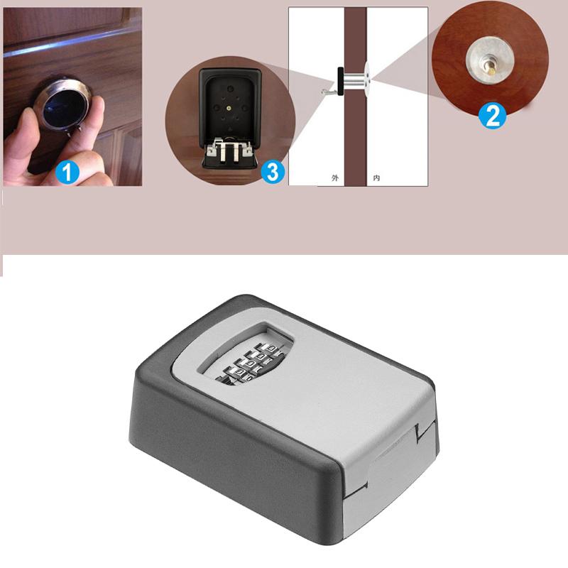 Wall key box with password