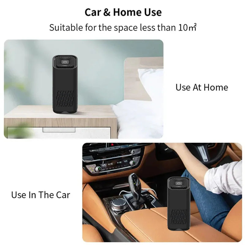 USB Car Air Purifier with HEPA Filter