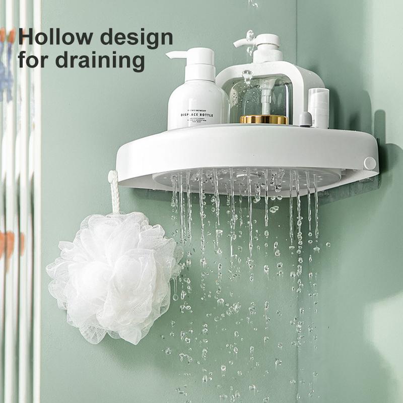 Bathroom Corner Rotating Shelf