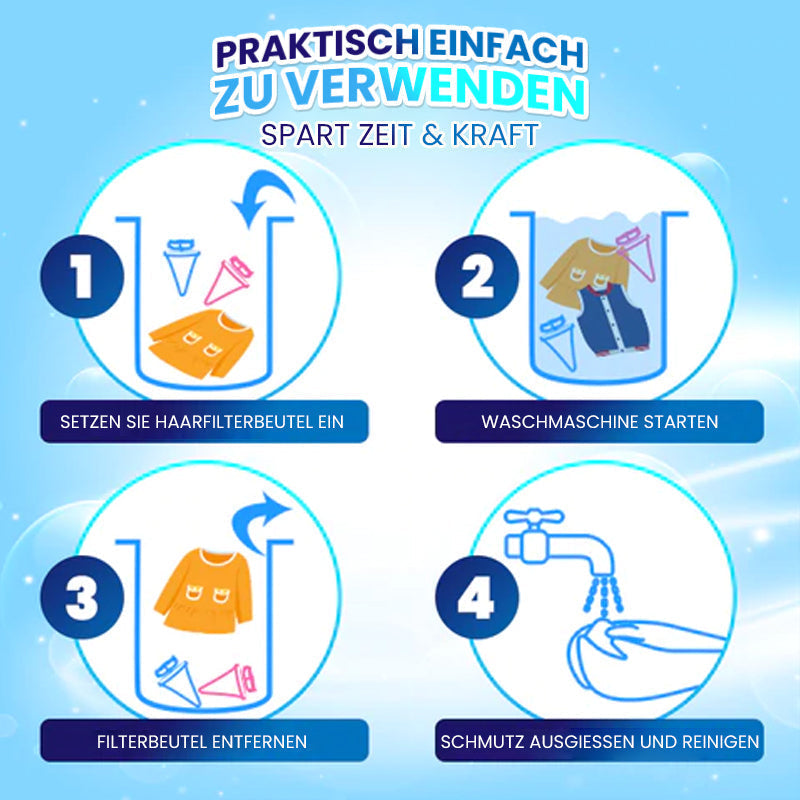 Washing machine mesh bag hair filter