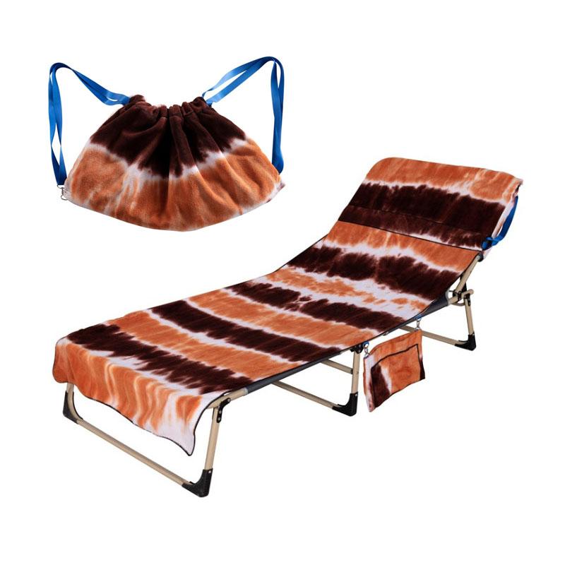 Microfiber deck chair cover for the beach
