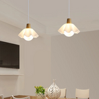 Flower-shaped pendant lamp