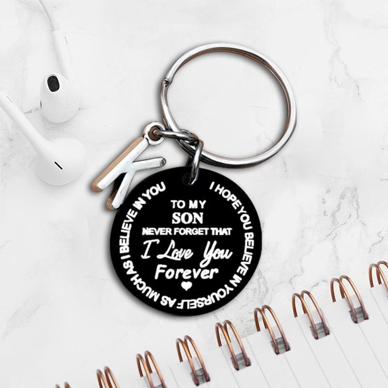 To my son/daughter keychain (BLACK)