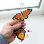 Stained Monarch Butterfly Window Decor
