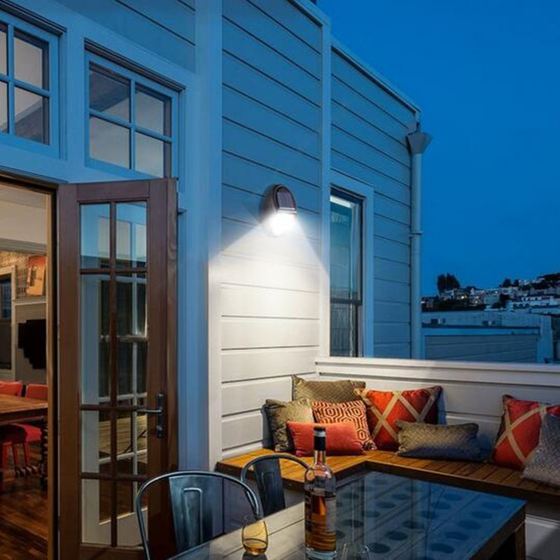 Solar LED Outdoor Wall Light with Motion Sensor and Weather-Resistant Housing
