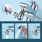 Extension with a valve and three fins